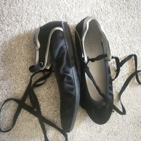 Hogan Brand New Black Sneaker Ballet Flats Size 7 - Picture 5 of 6